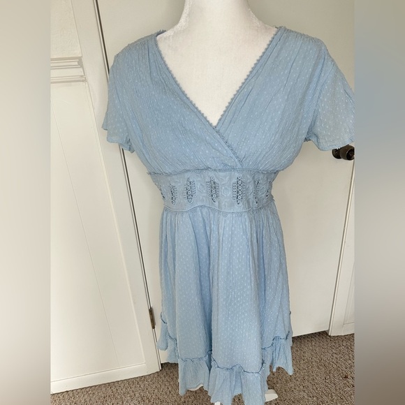 Altar'd State Dresses & Skirts - Altar’d state blue babydoll dress size L